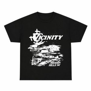 Vicinity Hidden Hills 94' Vintage Graphic Tee, Retro 90s Grunge Streetwear Style Shirt for Men Women Teens, Short Sleeve Printed T-Shirt for Daily Street Wear